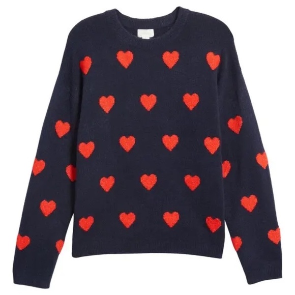 Caslon Heart Cozy Crewneck Sweater – Size XS - Picture 3 of 6